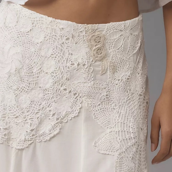 By Anthropologie Crafted Crochet Midi Skirt - Picture 7 of 8